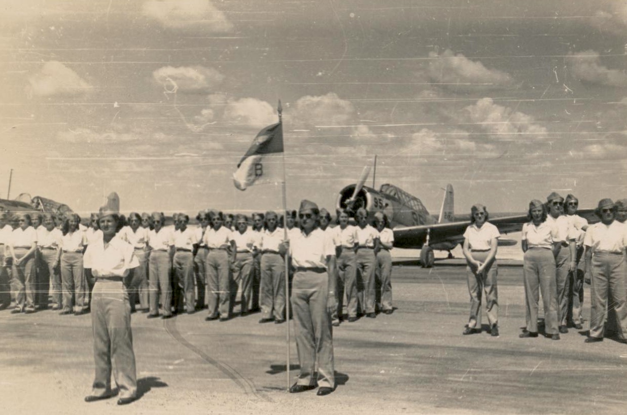 Women Airforce Service Pilots in flight gear